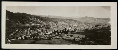Panoramic View of a City Near the Panama Canal with Snowcapped Mountains Beyond by Byron Company